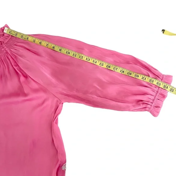 Chelsea and Theodore Pink Blouse long sleeves Size XL - Picture 7 of 8